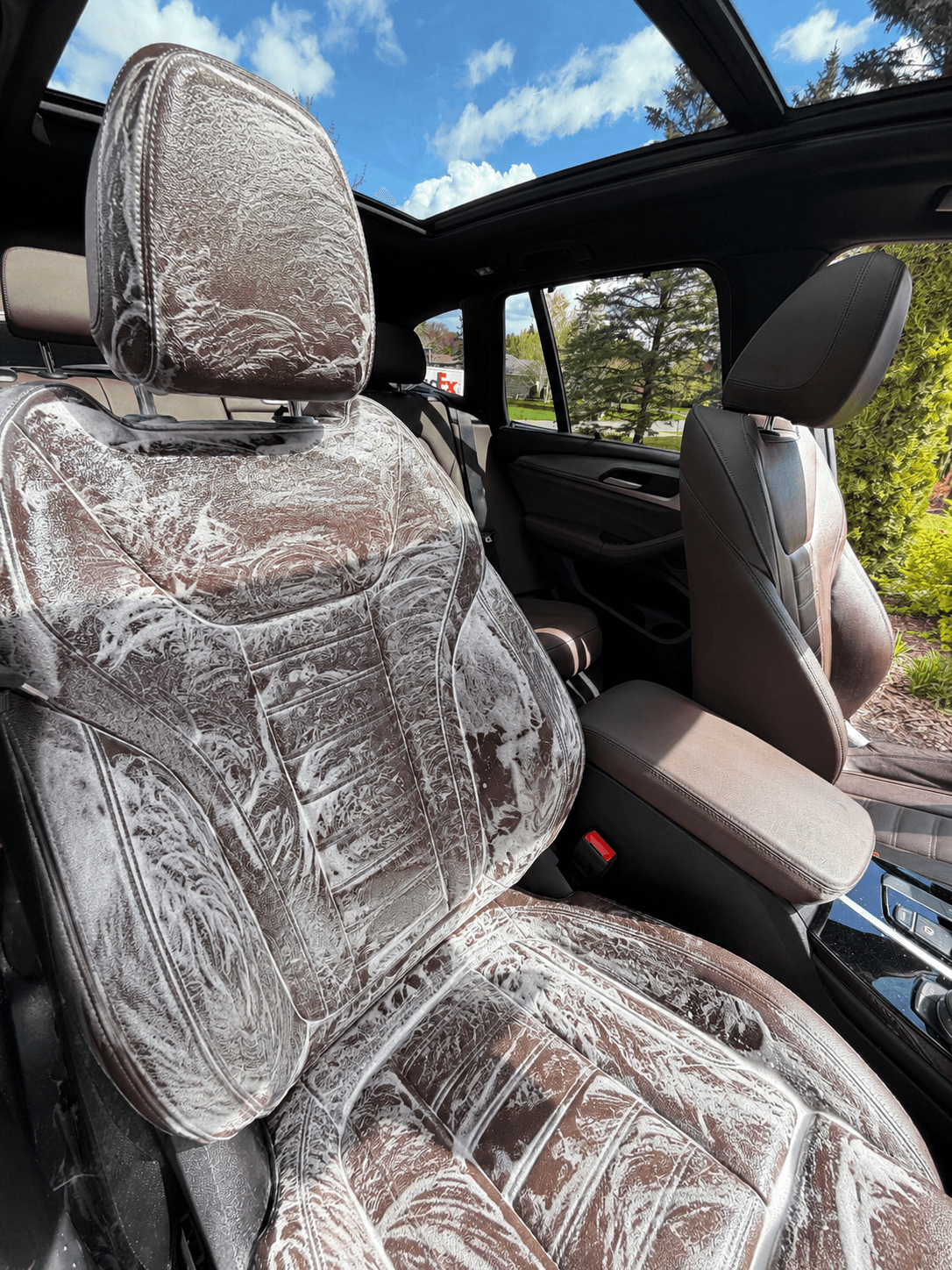 BMW X3 leather conditioning process